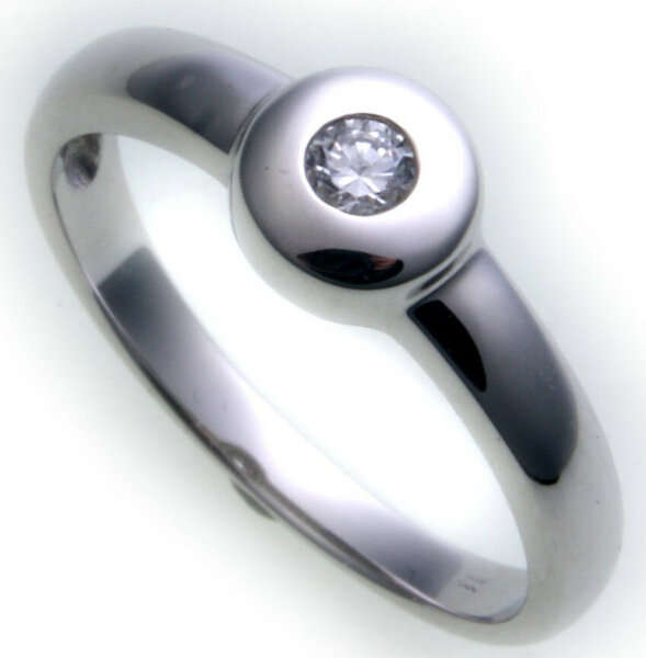 Damen Ring echt Weißgold 585 mit Zirkonia Gold günstige Qualität Damenring Neu