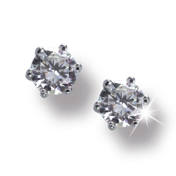 Damen Ohrringe Ohrstecker Weißgold 585 Brillant 1,00 ct. Stecker Gold VAES00012