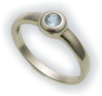 Damen Ring echt Gold 585 Topas 14 Juwelierqualität Gelbgold Einsteiner Blautopas