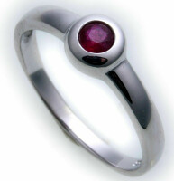 Damen Ring echt Weißgold 333 Rubin 8kt Juwelierqualität Weiß Gold Einsteiner 50