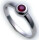 Damen Ring echt Weißgold 333 Rubin 8kt Juwelierqualität Weiß Gold Einsteiner 50