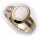 Damen Ring Gold 585 Brillant 0,06ct Opal Milchopal 9x7 Qualität Gelbgold Diamant