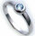 Damen Ring echt Weißgold 333 Topas 8kt Juwelierqualität Weiß Gold Blautopas