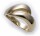 Damen Ring massiv echt Gold 585 teilmatt 14kt Gelbgold Qualität