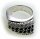 Damen Ring schwarz weiß echt Silber 925 Zirkonia Sterlingsilber Qualität
