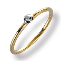 Damenring Ring Gelbggold 585 Brillant 0.03 ct. Gold...