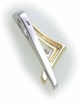exkl. Damen Anhänger echt Silber 925 mit Zirkonia teilmatt Sterlingsilber verg.