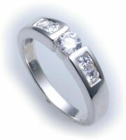 exkl. Damen Ring echt Silber 925 mit Zirkonia Glanz Qualität Sterlingsilber