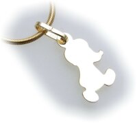 Kinder Anhänger Maus echt Gold 333 8kt Gelbgold...