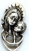 Neu Anhänger XXL Madonna echt Silber 925 Maria mit Jesus Sterlingsilber Unisex
