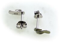 Ohrringe Badelatschen echt Silber 925 Sandalen Ohrstecker Stecker lackiert creme