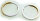Ohrringe Klapp Creolen Gold 333 Bicolor Glanz eckig Gelb Weiß Unisex Neu 18 mm