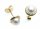 Ohrringe Stecker Zuchtperlen 6 mm echt Gold 333 Perle Gelbgold 8kt Ohrstecker