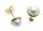 Ohrringe Stecker Zuchtperlen 6 mm echt Gold 333 Perle Gelbgold 8kt Ohrstecker