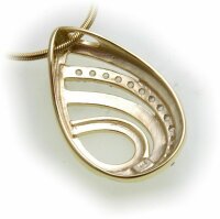 Anhänger Tropfen Zirkonia echt Gold 333 Gelbgold Unisex Damen Qualität Neu