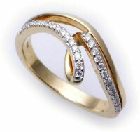 edler Damen Ring Brillant 0,195 carat echt Gold 585  Gelbgold Diamant SI