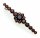 Brosche m. Granat Gold 333 Granatbrosche Stabbrosche Gelbgold Damen 8kt 3007/3GR