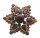 Brosche m. Granat Silber 925 Granatbrosche Sternform Sterlingsilber Damen