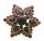 Brosche m. Granat Silber 925 Granatbrosche Sternform Sterlingsilber Damen