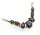 Collier m. Granat echt Gold 333 Halsschmuck Gelbgold Halskette Damen 4979/3GR