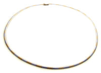 exklusives Collier echt Gold 585 Bicolor mattiert 14kt...