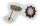 Damen Ohrringe m. Granat und Opal in Gold 333 Granatohrringe Gelbgold Ohrstecker