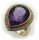 Damen Ring Amethyst echt Gold 750 Brillant 0,42 ct SI Diamant groß Gelbgold