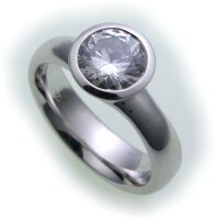 Damen Ring Brillant 1,00 c Diamant si echt Weißgold...