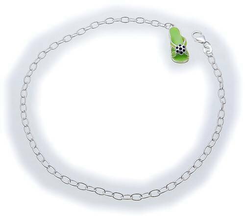 Fußkettchen Sandale Silber 925 Ankerkette 3,0 mm  25cm Fußkette Sterlingsilber