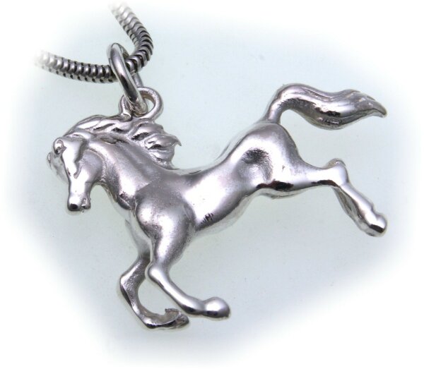 Pferd echt Silber 925 Anhänger plastisch 3D schwere Qualität  Sterlingsilber Uni