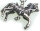 Pferd groß XL echt Silber 925 Anhänger plastisch 3D 50 mm  Sterlingsilber Unisex