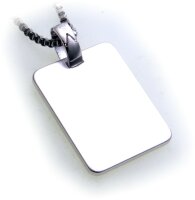 Gravurplatte Rechteck Silber 925 incl. Gravur Neu Sterlingsilber Qualität Unisex
