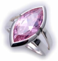 großer Ring echt Silber 925 Zirkonia pink XL Stein...
