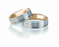 Trauringe Breuning Design Collection 5213/5214 in 585 Gold Bicolor 14 kt