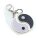 Anhänger Yin Yang echt Silber 925 Charm Karabiner  Ying Yang Sterlingsilber