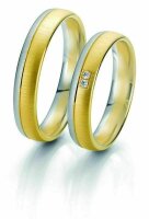 Trauringe Breuning Rainbow Collection 6229/6230 in 585 Gold weiß gelb 14 kt