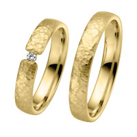 Trauringe Rauschmayer 04825 in 585/- Gelbgold mit Brillant 0.04 ct. w/si