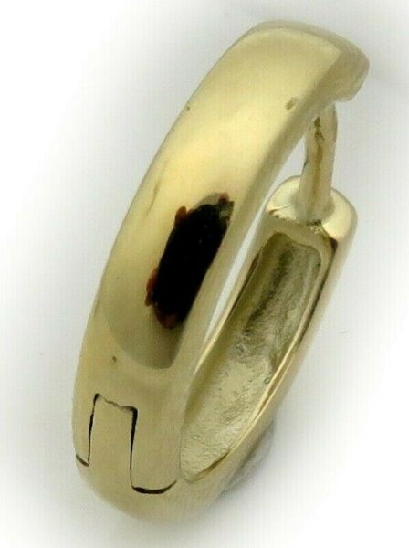 Herren Ohrring Single Klapp Creole echt Gold 333 schwer 12 mm Gelbgold 8 karat