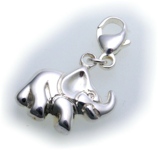 Anhänger Charm Elefant echt Silber 925 Bettelarmband Sterlingsilber Qualität
