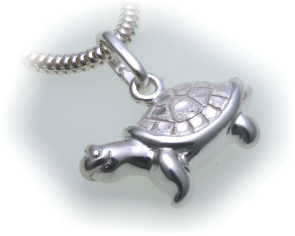 Anhänger Charm Schildkröte echt Silber 925 Einhänger  Sterlingsilber Unisex