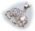 Anhänger echt Silber 925 Elefant mit Zirkonia gefasst  Sterlingsilber Unisex