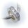 Anhänger echt Silber 925 Zirkonia zum durchziehen 8 mm Sterlingsilber Taufring