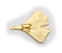 Anhänger Ginkoblatt Ginkgo echt 585 Gold 14kt...