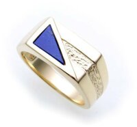 Herren Ring echt Gold 333 echt Lapis alle Steine möglich 8kt massiv Gelbgold Neu