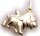 Anhänger Löwe plastisch mattiert 333 Gold Gelbgold Qualität Unisex Neu 8 karat