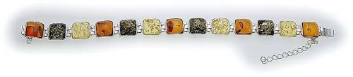 Armband echt Bernstein in Silber 925 Bernsteinarmband Sterlingsilber BL30