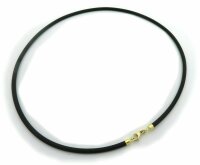 Collierkette Kautschuk mit Gold 375 3,0 mm Länge-38-80 cm Gelbgold Halskette 9 kt