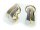 Damen Ohrringe Klapp Stecker echt Gold 585 14 karat Bicolor Gelbgold Clip Neu