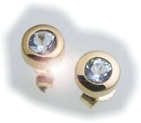 Damen Ohrringe Stecker Topas Gold 750 Gelbgold Ohrstecker...