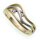 Damen Ring echt Gold 585 Zirkonia matt. rhodiniert Gelbgold 14kt Qualität Neu